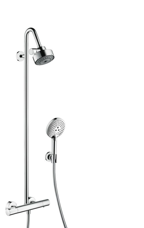 AXOR-HG-AXOR-Citterio-M-Showerpipe-mit-Thermostat-und-Kopfbrause-120-3jet-Polished-Gold-Optic-34640990 gallery number 1